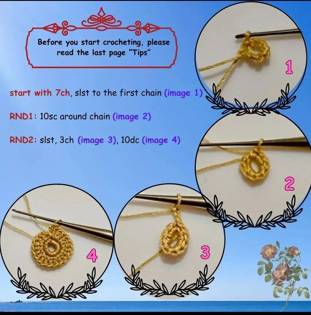 crochet hat earring free pattern