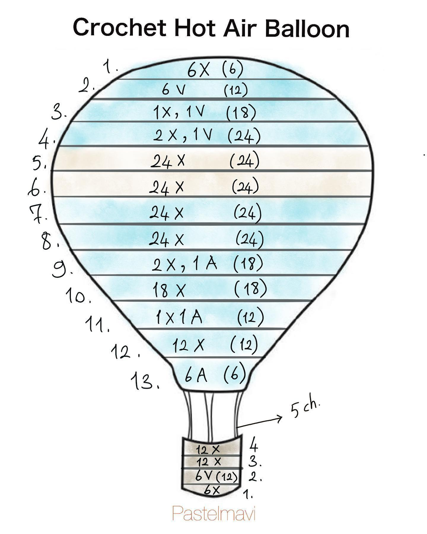 crochet hot air balloon