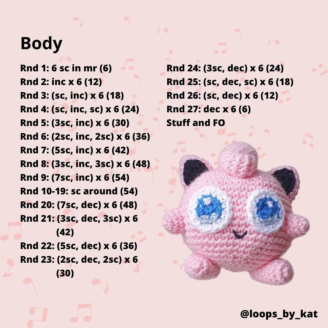 crochet jigglypuff free pattern