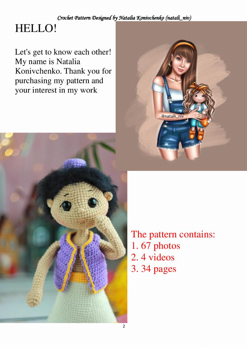 CROCHET PATTERN ALADDIN & ABU