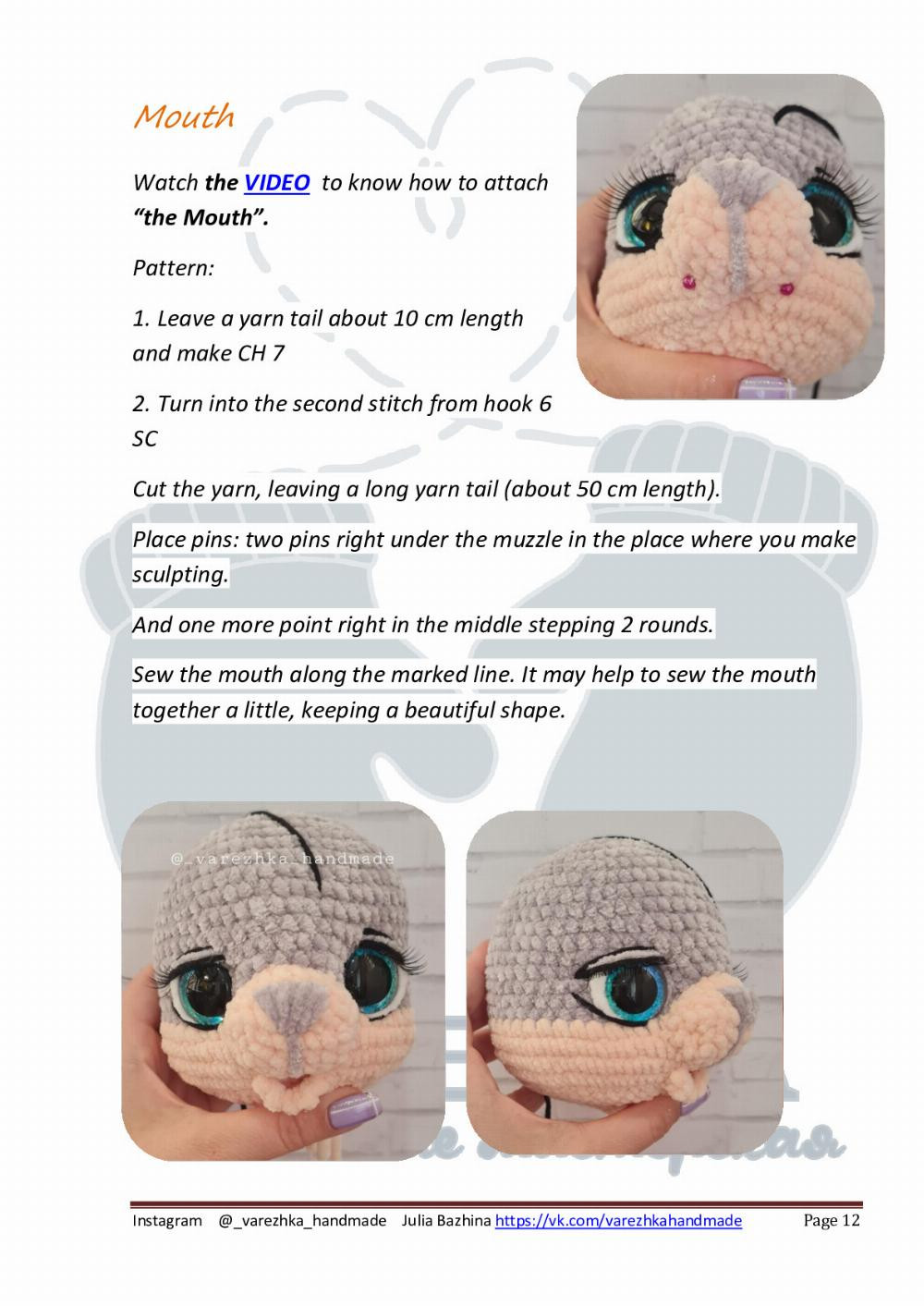 crochet pattern buffy the bunny