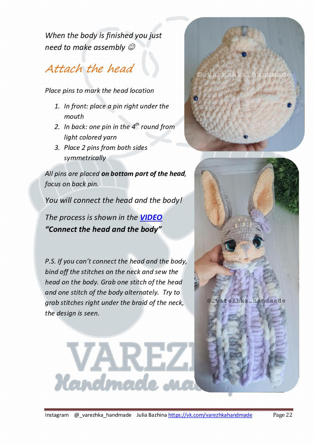 crochet pattern buffy the bunny