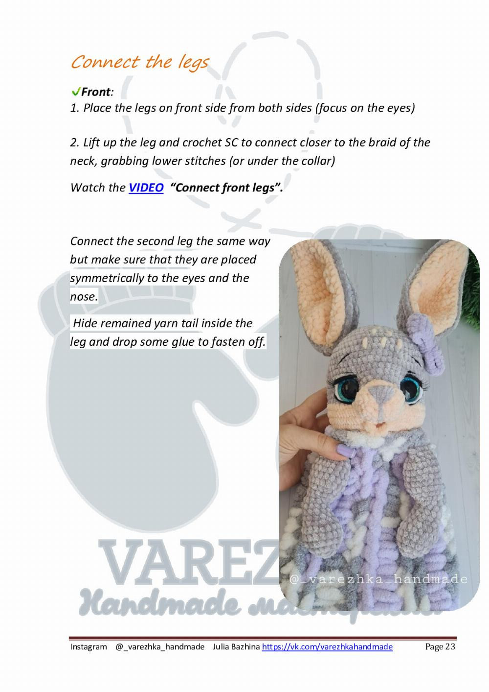 crochet pattern buffy the bunny