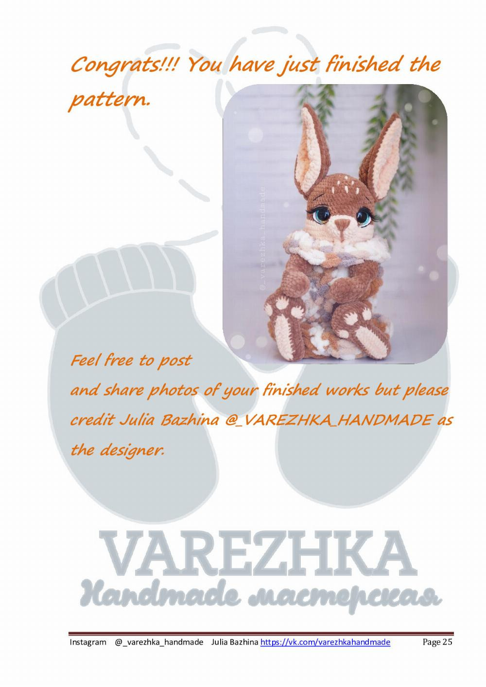 crochet pattern buffy the bunny