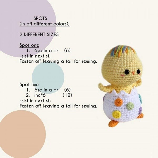 crochet pattern for a chick in an egg