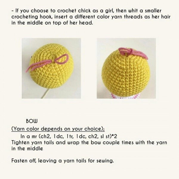 crochet pattern for a chick in an egg