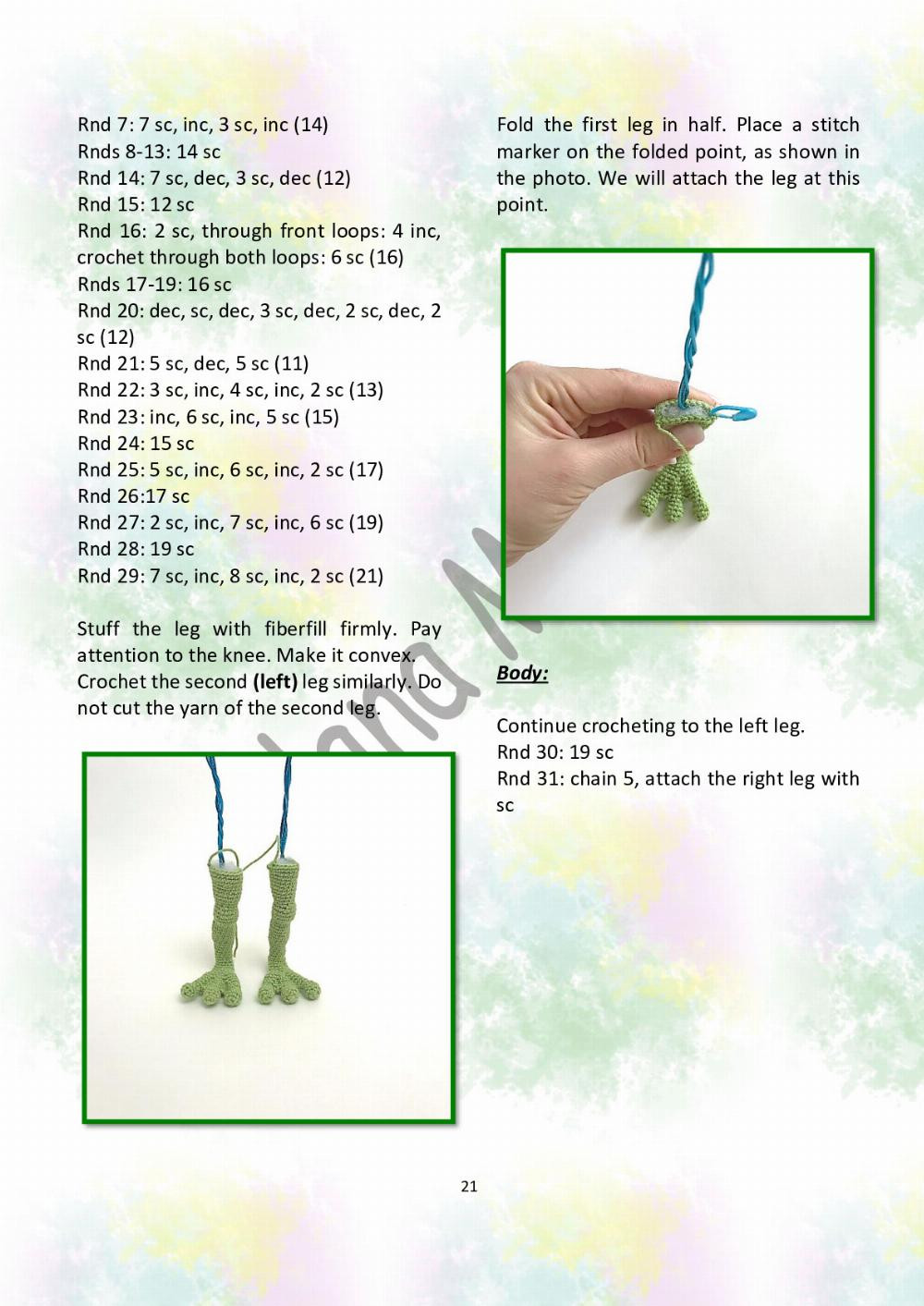 CROCHET PATTERN Funny frog (only crochet hook)