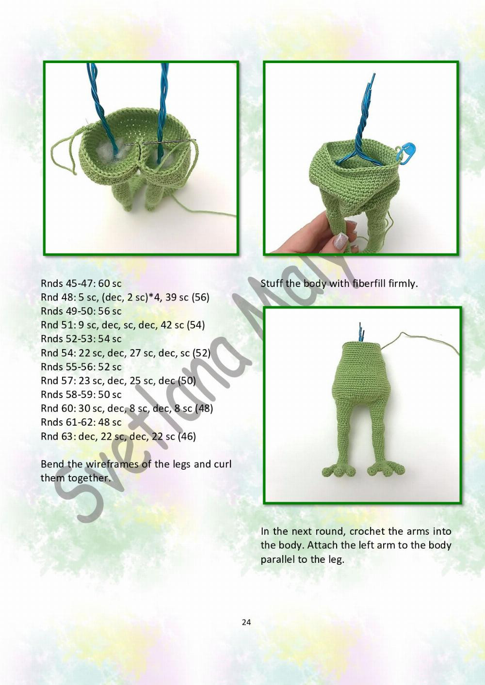 CROCHET PATTERN Funny frog (only crochet hook)