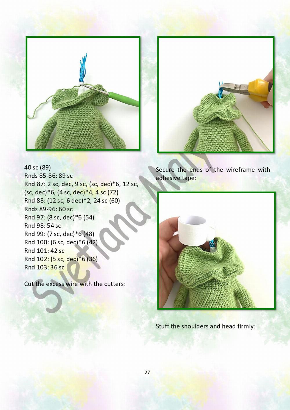 CROCHET PATTERN Funny frog (only crochet hook)