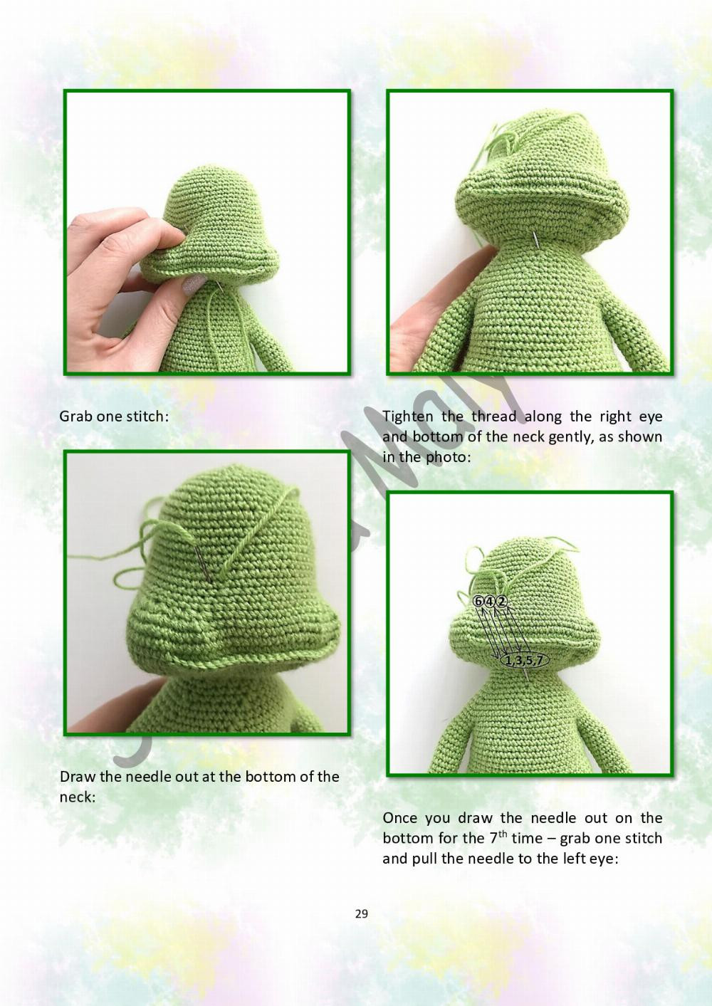 CROCHET PATTERN Funny frog (only crochet hook)