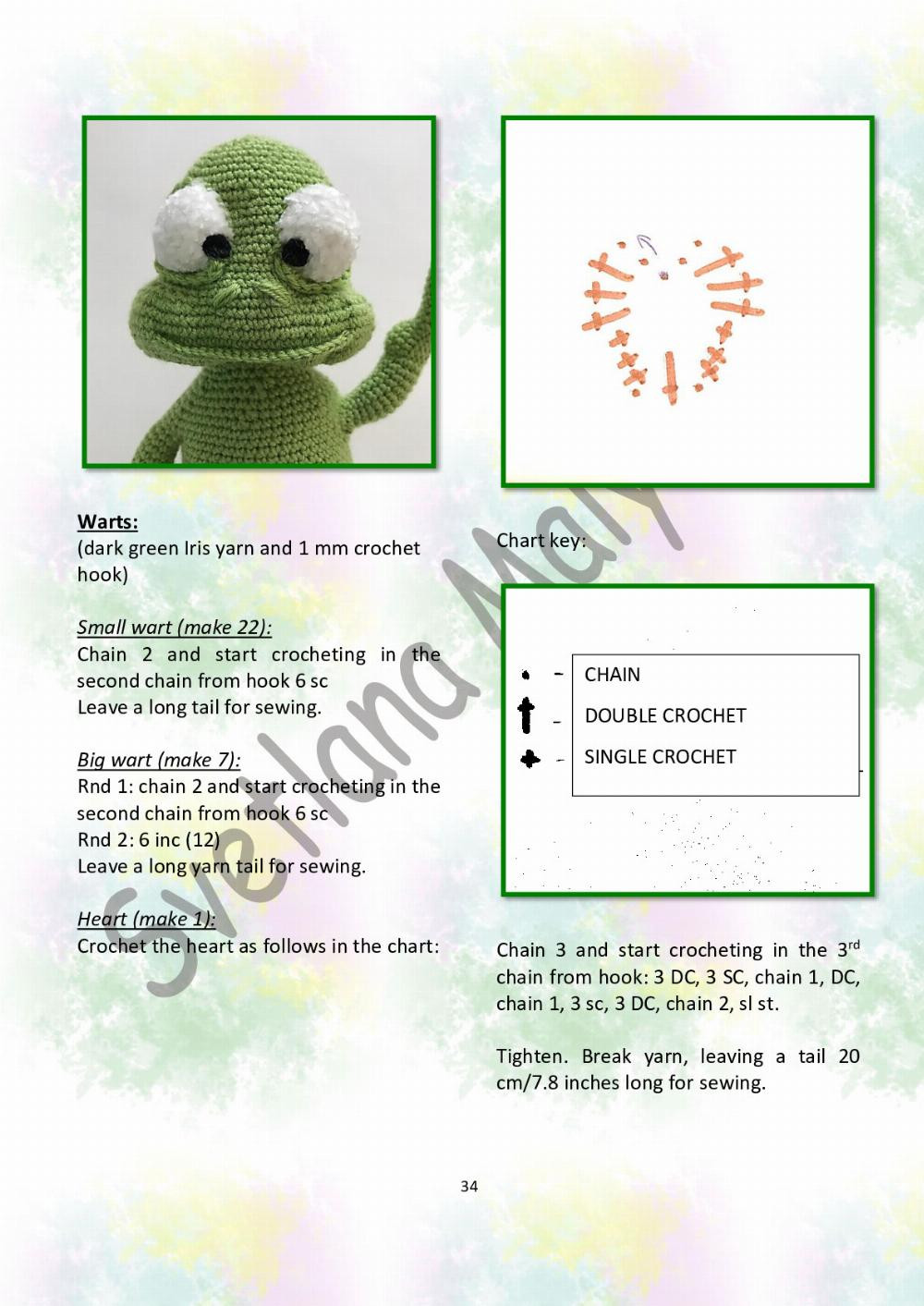 CROCHET PATTERN Funny frog (only crochet hook)