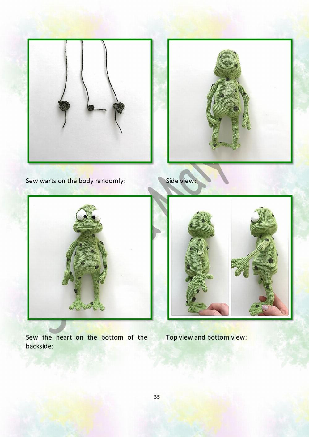 CROCHET PATTERN Funny frog (only crochet hook)