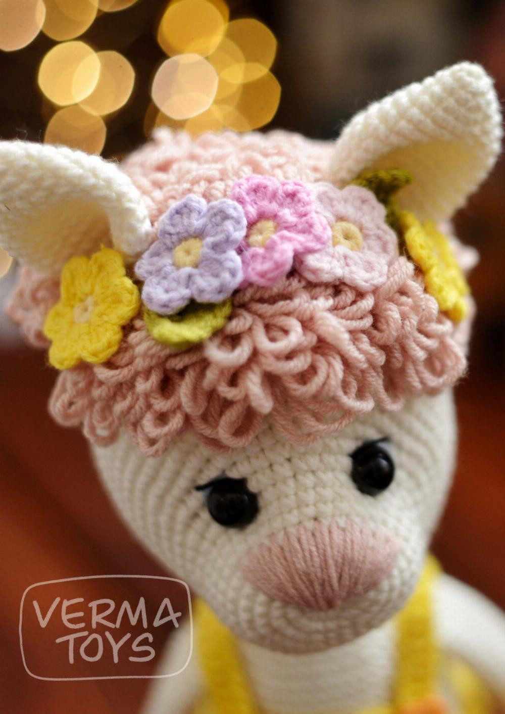 crochet pattern lama toy