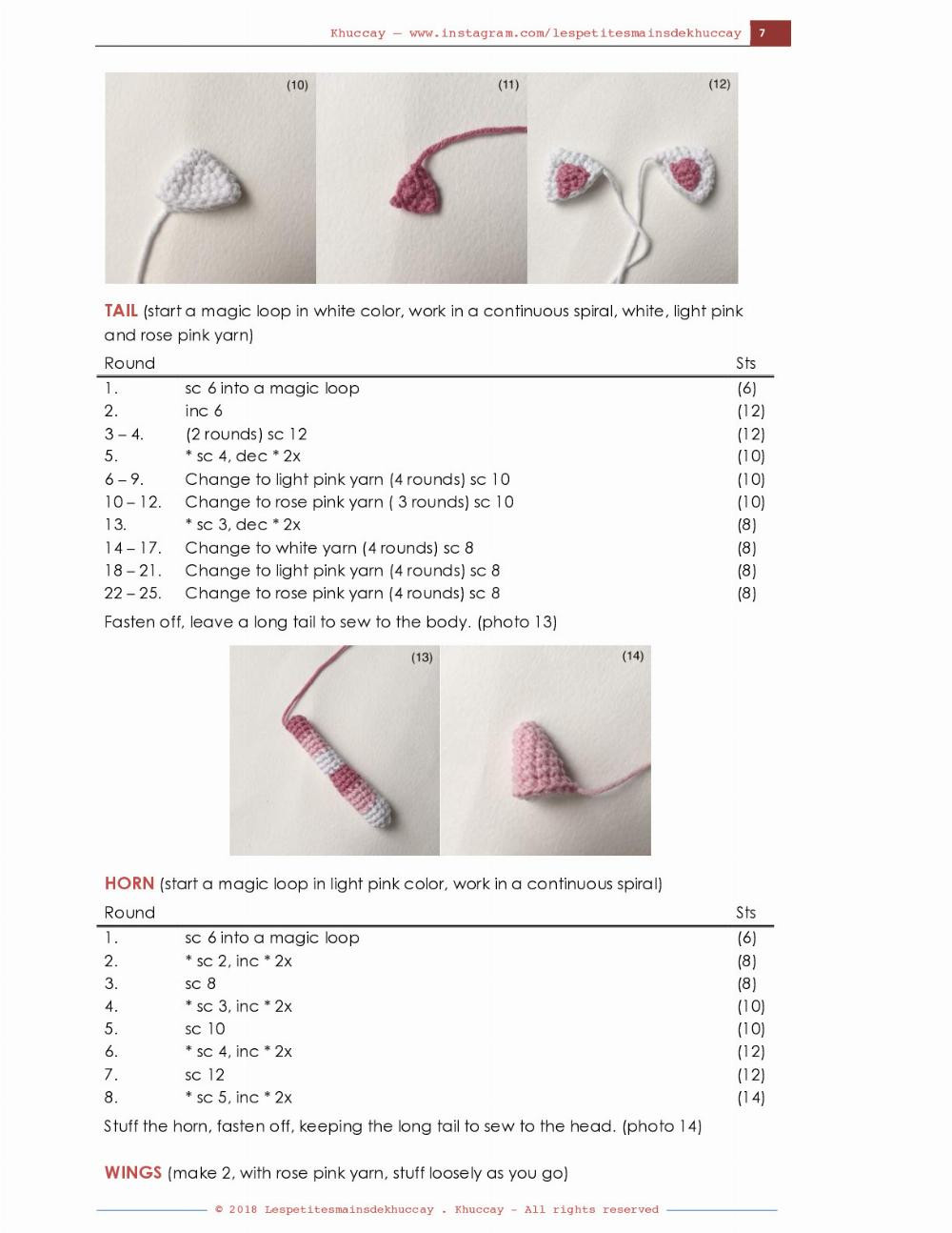 crochet pattern my little caticorn