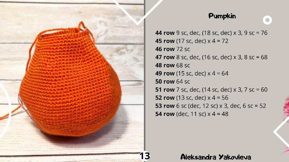 Crochet Pumpkin Pattern, smiling pumpkin crochet pattern