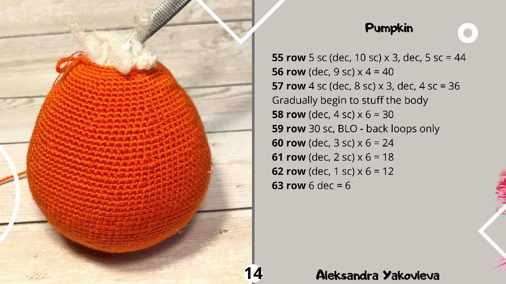 Crochet Pumpkin Pattern, smiling pumpkin crochet pattern