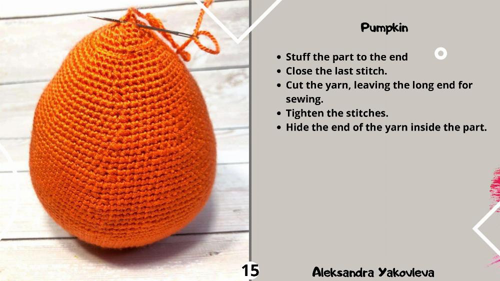 Crochet Pumpkin Pattern, smiling pumpkin crochet pattern