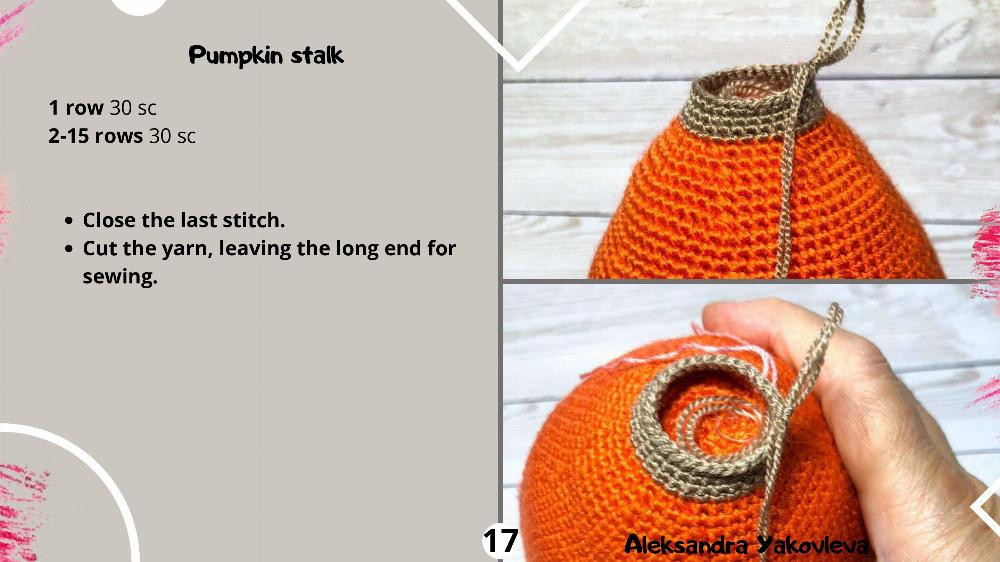 Crochet Pumpkin Pattern, smiling pumpkin crochet pattern