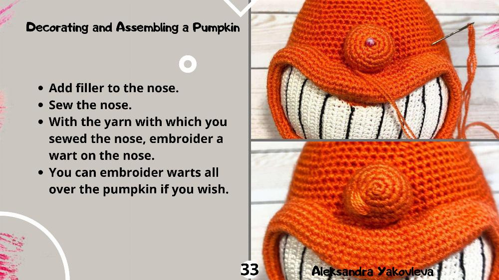 Crochet Pumpkin Pattern, smiling pumpkin crochet pattern