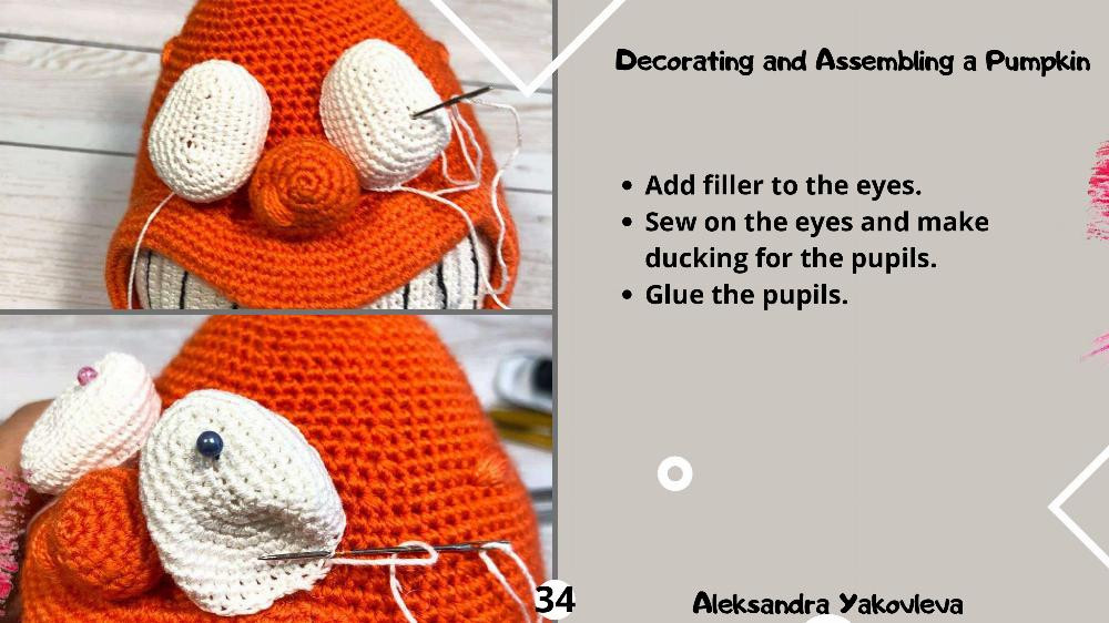 Crochet Pumpkin Pattern, smiling pumpkin crochet pattern