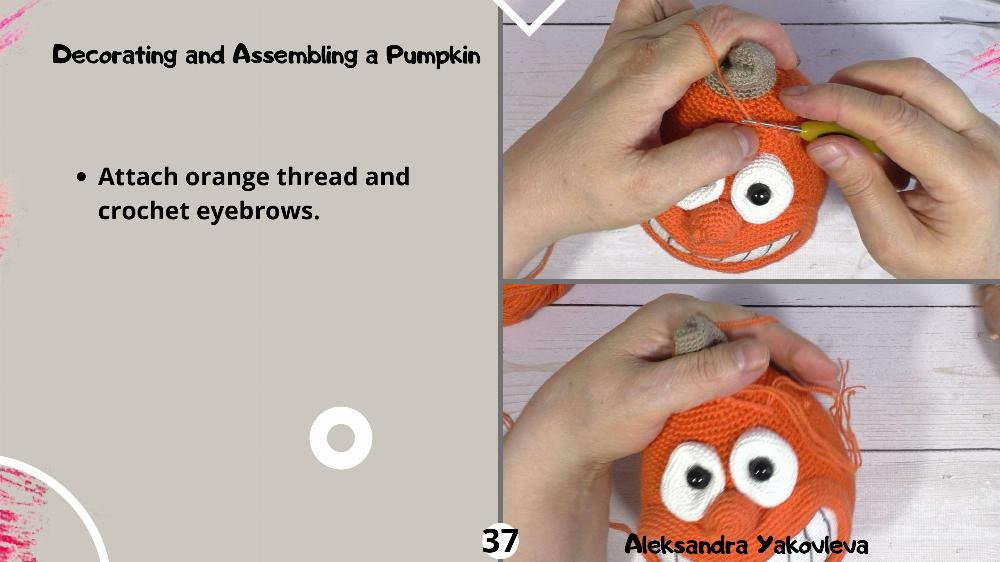 Crochet Pumpkin Pattern, smiling pumpkin crochet pattern