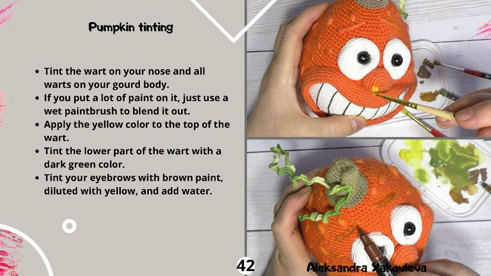 Crochet Pumpkin Pattern, smiling pumpkin crochet pattern