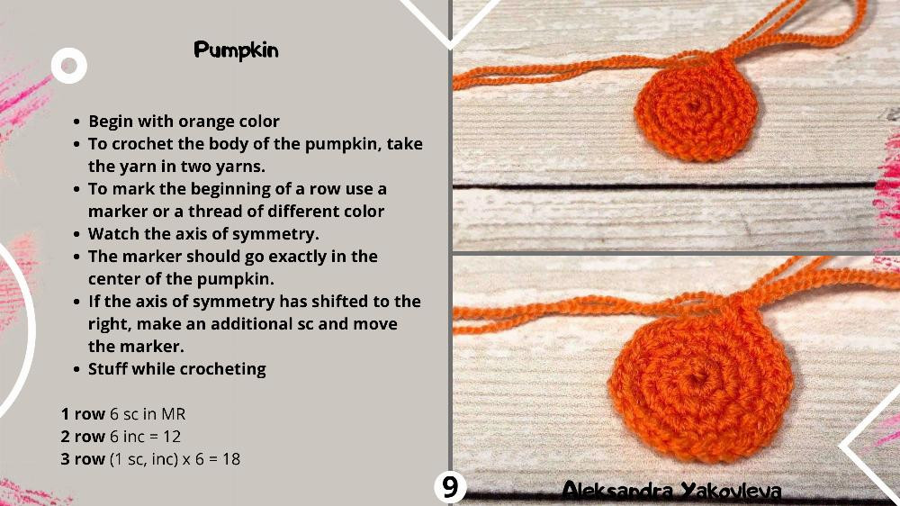 Crochet Pumpkin Pattern, smiling pumpkin crochet pattern