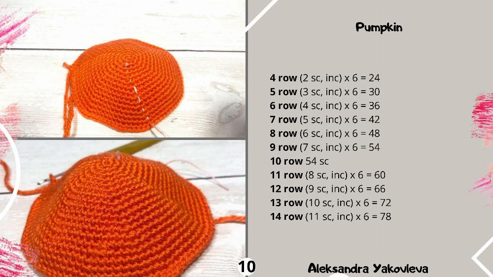 Crochet Pumpkin Pattern, smiling pumpkin crochet pattern