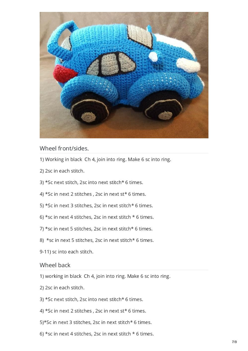 Crochet Race Car – Free Pattern