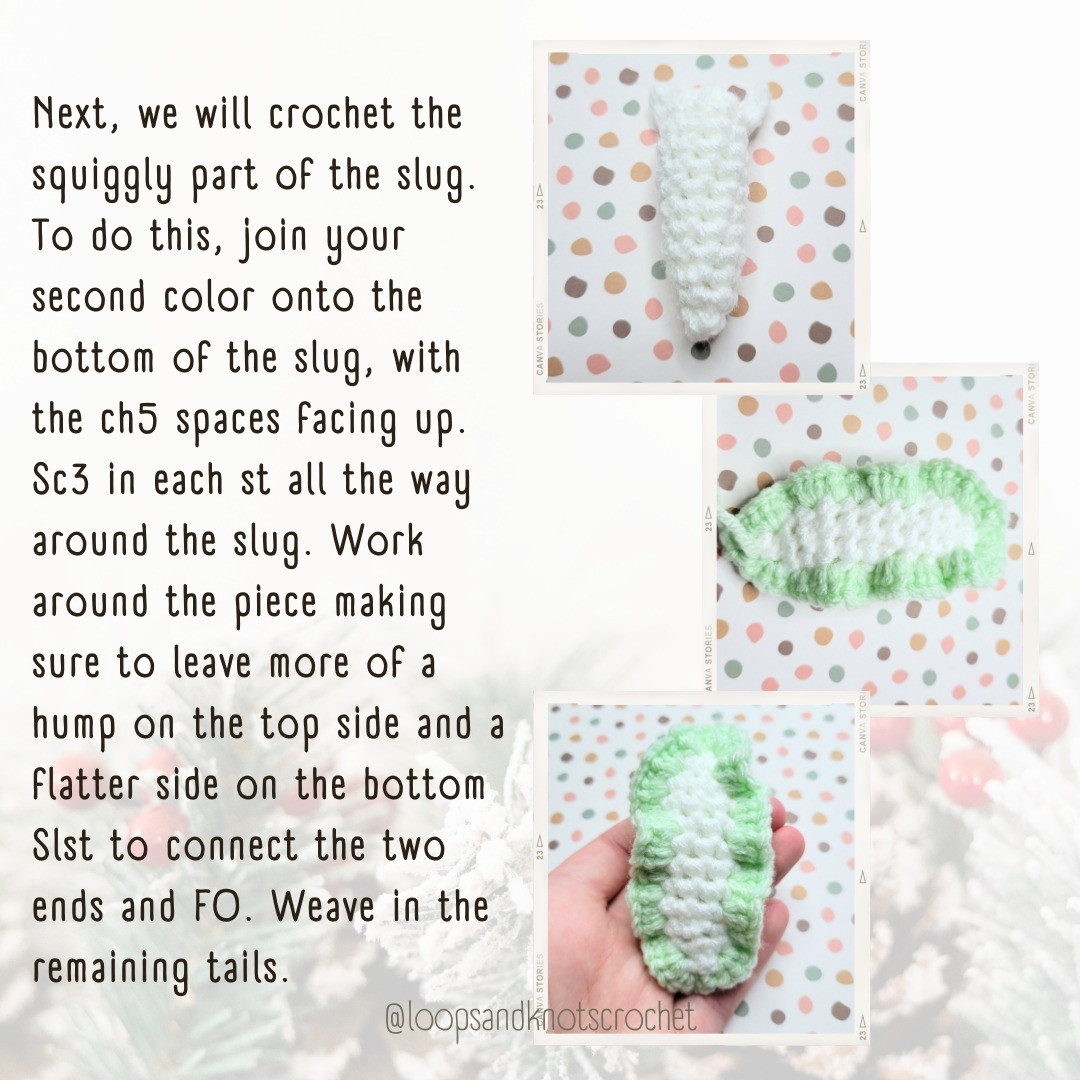 crochet sea slug pattern