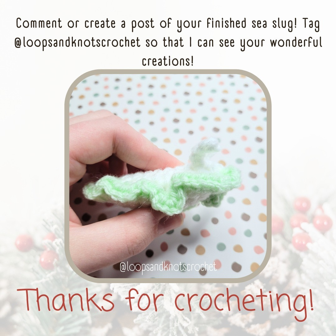 crochet sea slug pattern