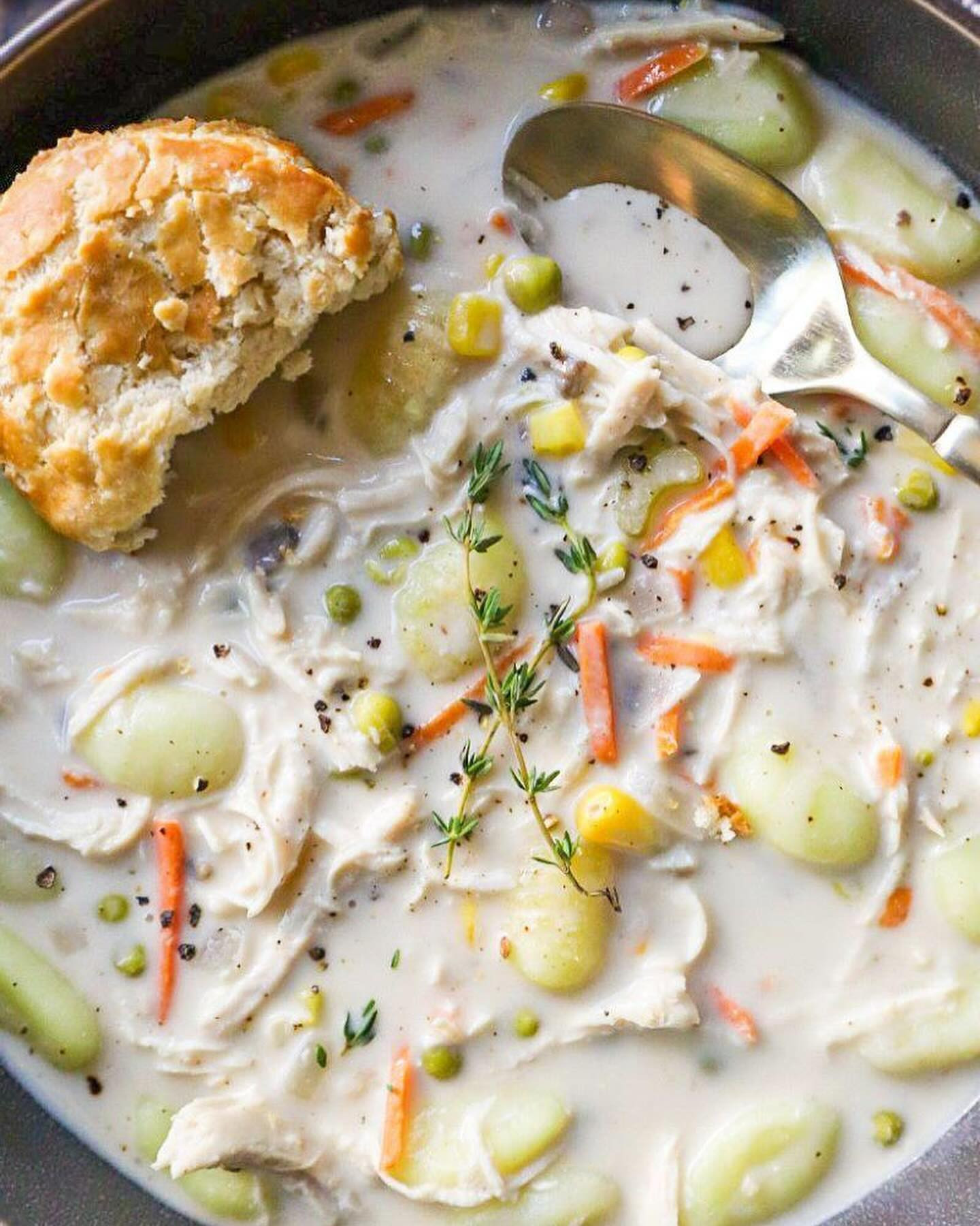 Crock-Pot Chicken Pot Pie Gnocchi Soup