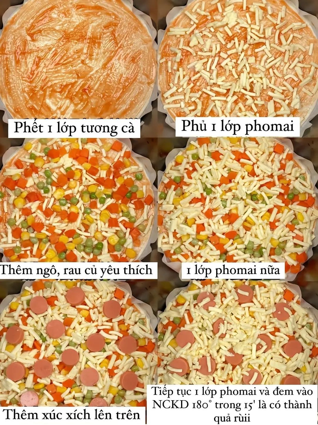 cực dễ công thức bánh pizza tại nhà