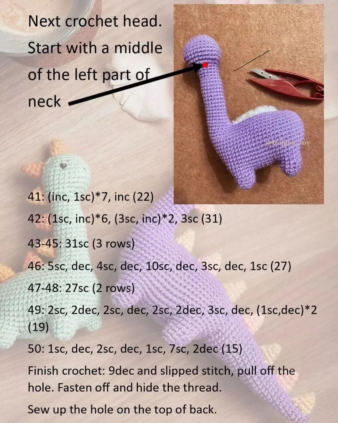 Dino FREE PATTERN