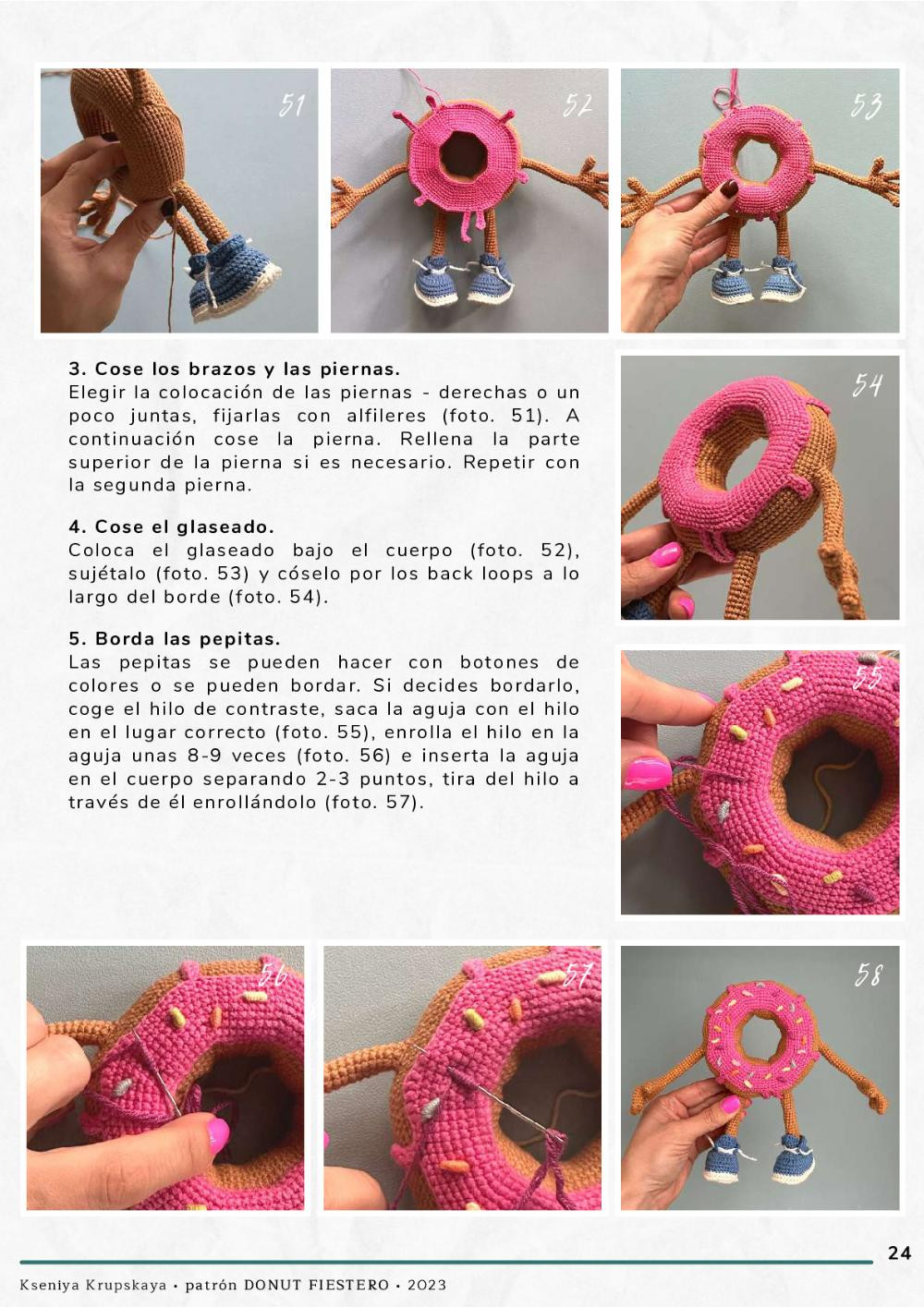 Donut fiestero Patrón de crochet