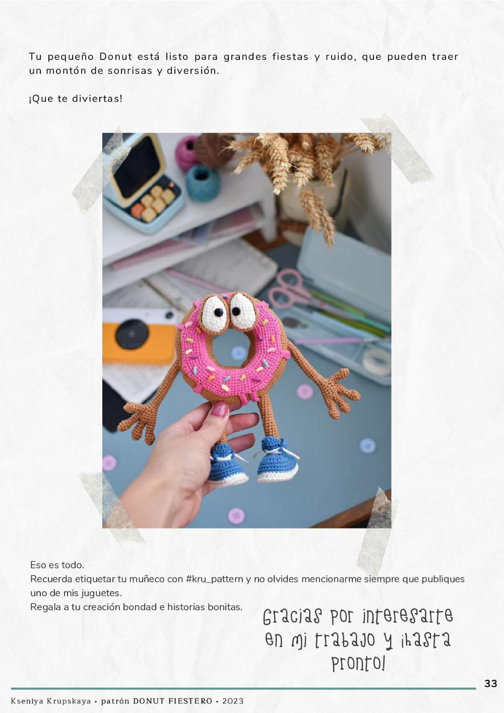 Donut fiestero Patrón de crochet