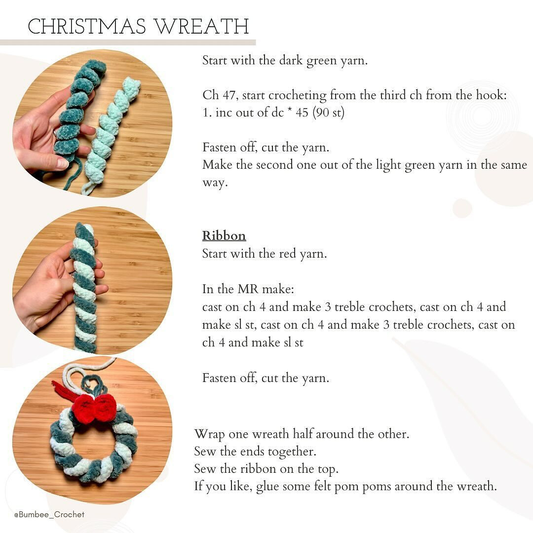 duck christmas wreact crochet pattern