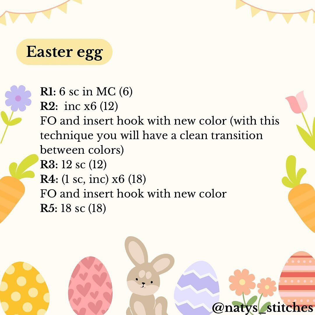 easter egg free crochet  pattern