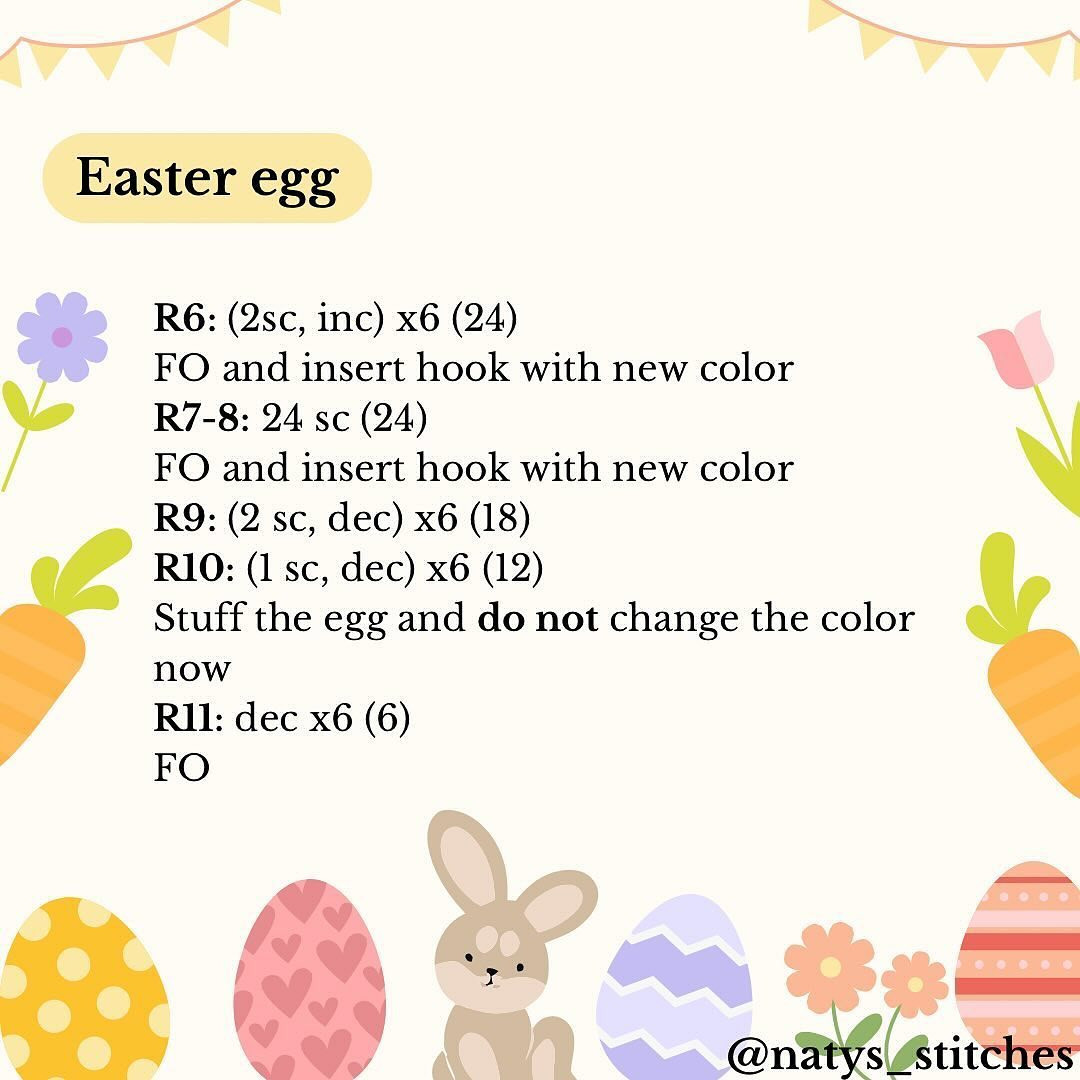 easter egg free crochet  pattern