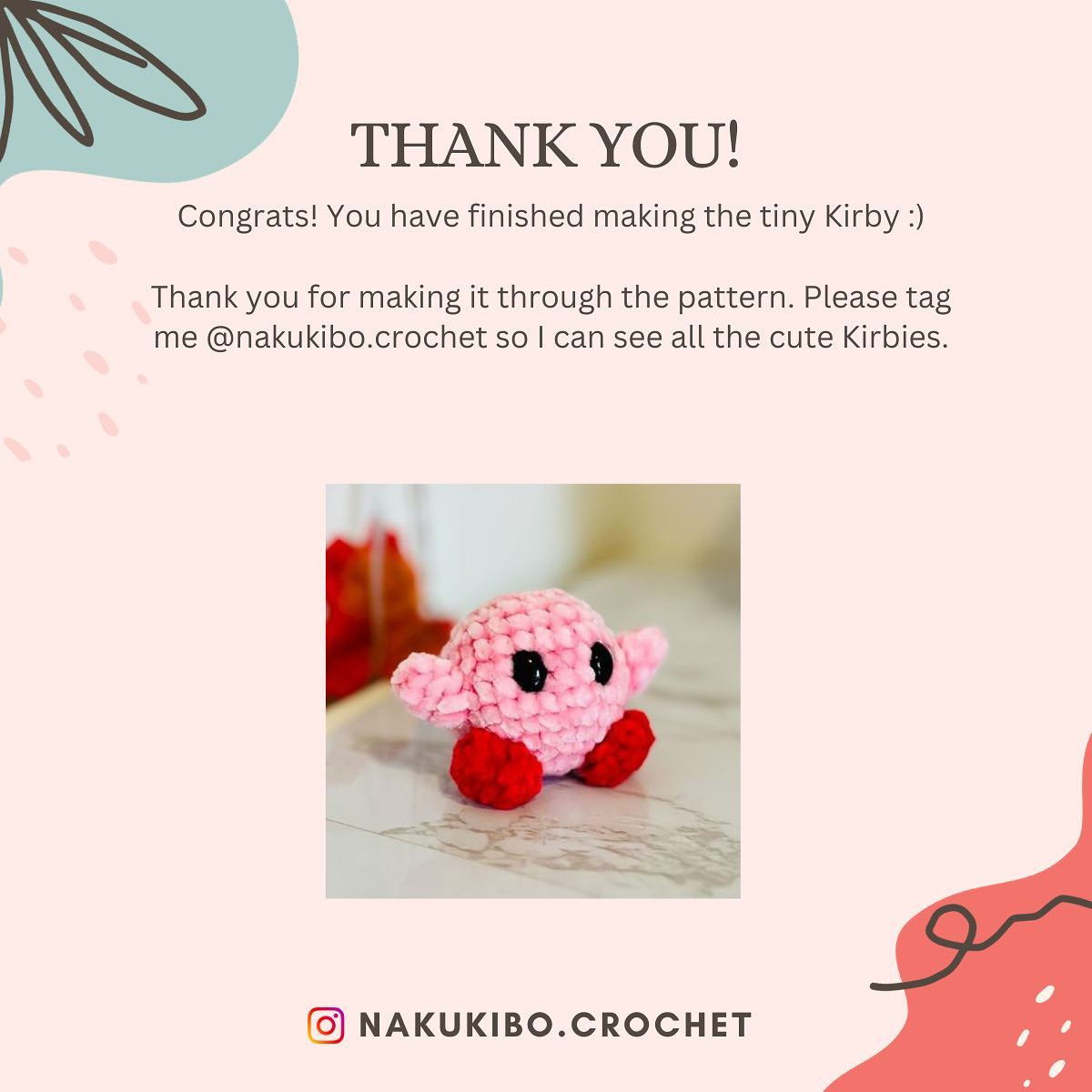 ⭐️ Easy Free Kirby Crochet Pattern ⭐️