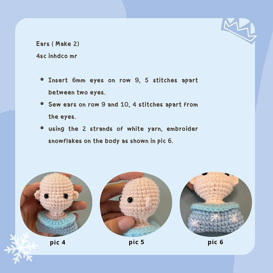 elsa mini doll crochet pattern.