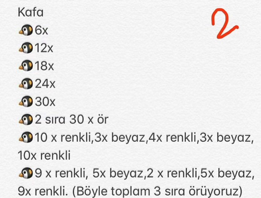 fiyonk takan penguen tığ işi modeli