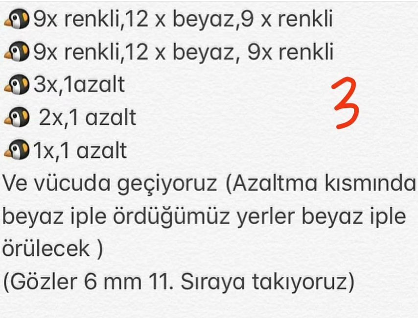 fiyonk takan penguen tığ işi modeli