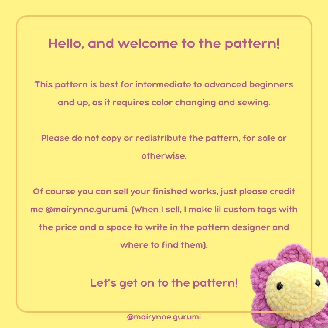 Flower Guy free pattern release! (⁠◕⁠ᴗ⁠◕⁠✿⁠)🌼💞🌱✨