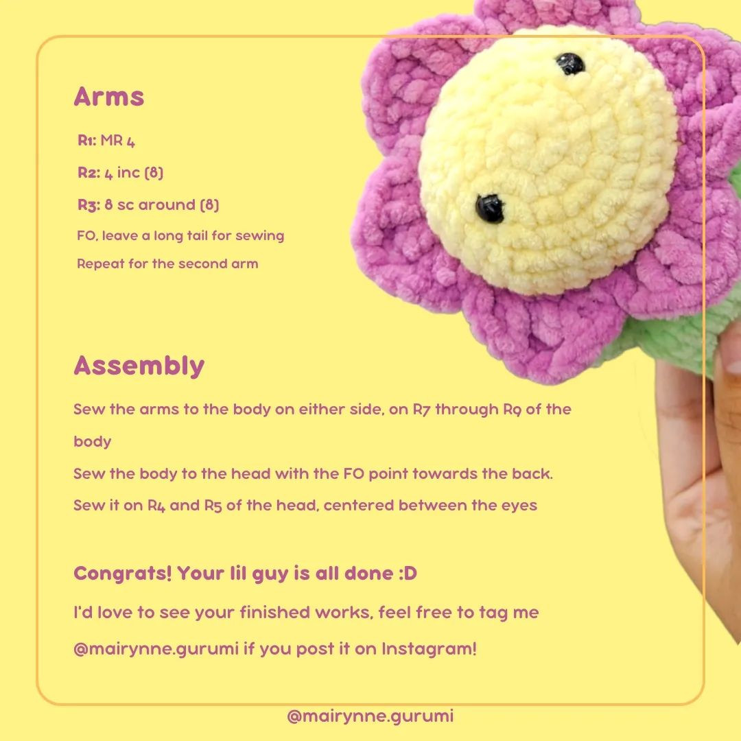 Flower Guy free pattern release! (⁠◕⁠ᴗ⁠◕⁠✿⁠)🌼💞🌱✨