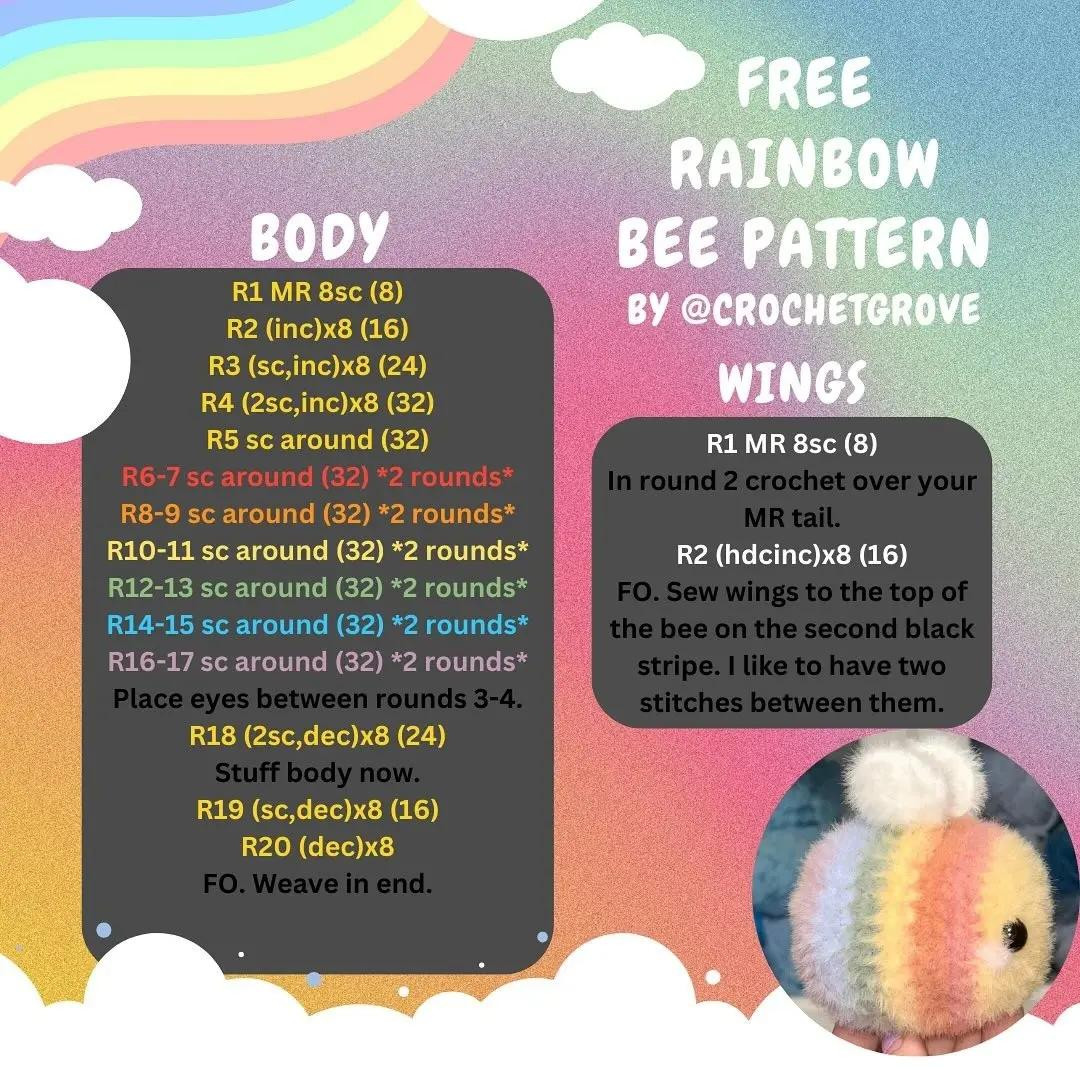 free bee pattern