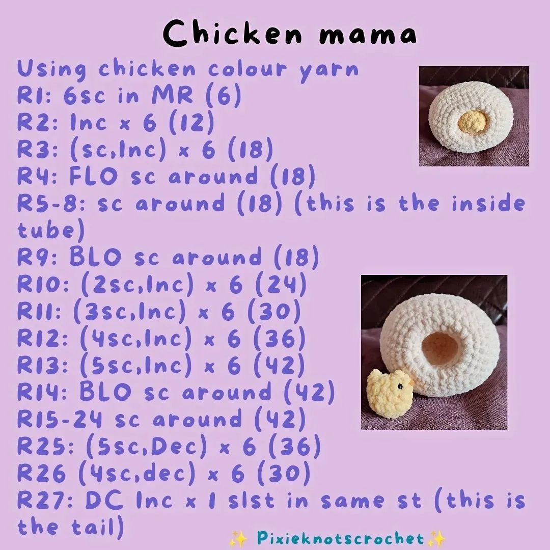 free chicken mama crochet pattern