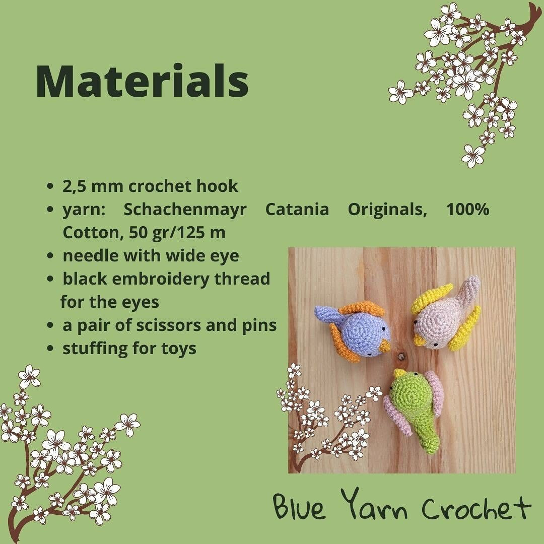 FREE  crochet pattern bulue yearn crochet bird