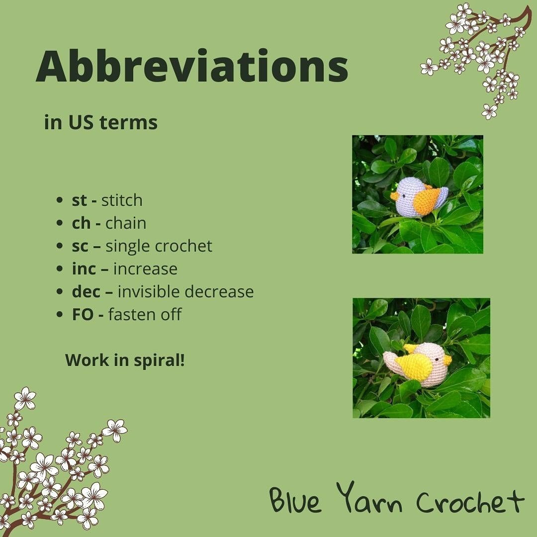 FREE  crochet pattern bulue yearn crochet bird