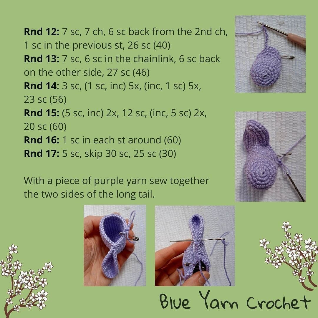 FREE  crochet pattern bulue yearn crochet bird